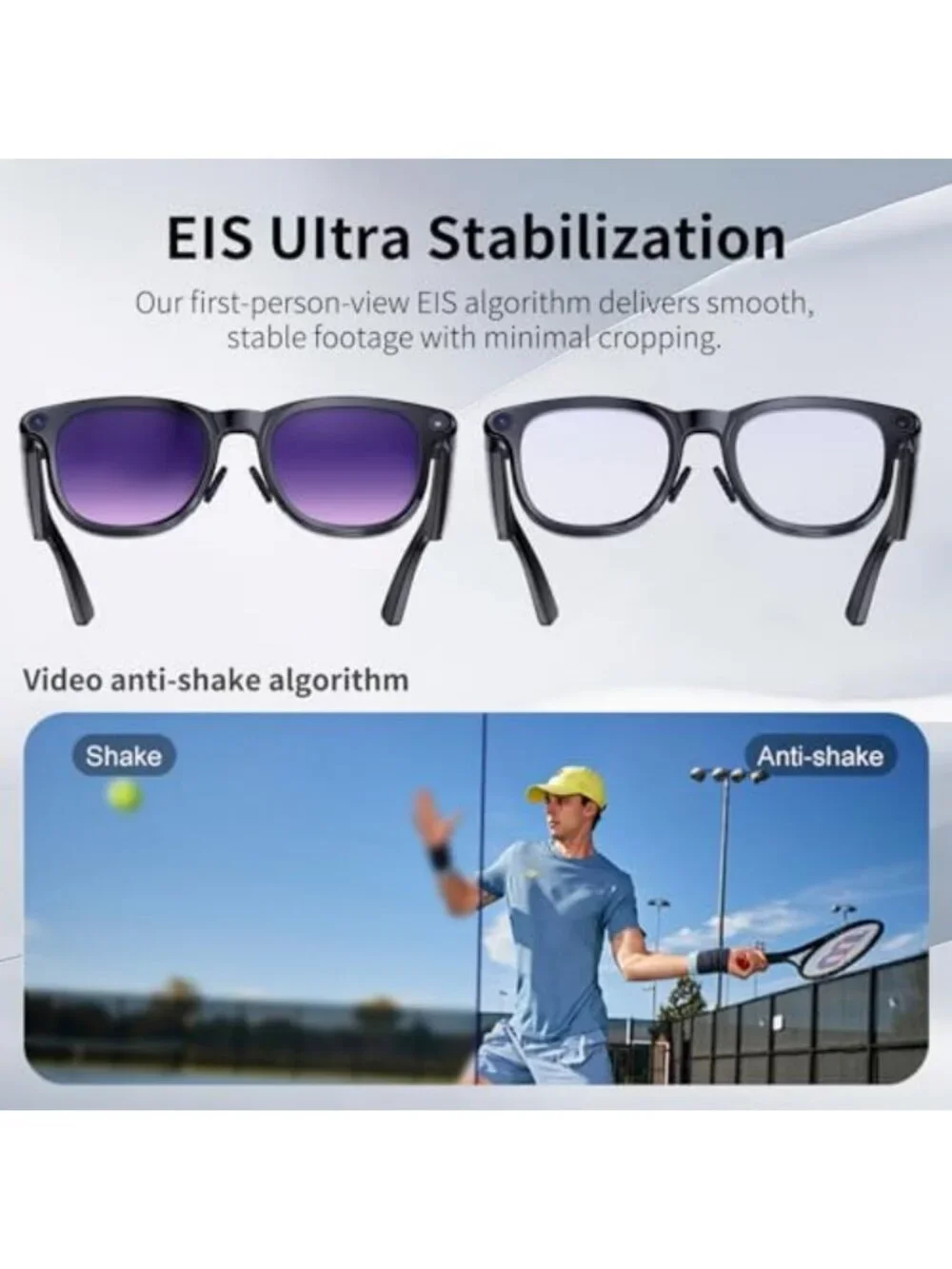 4K Camera Smart Glasses for Travel & Daily Use, Bluetooth Audio, Hands-Free